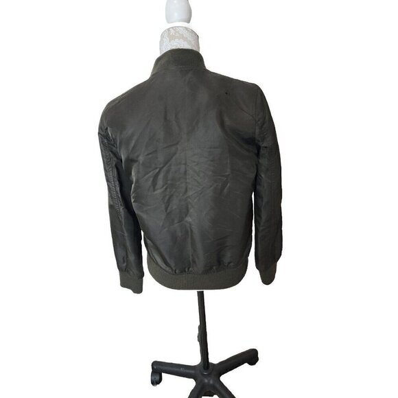 Levi’s Coat Dark Brown Insulated Nylon Bomber Style Jacket Men's Small - Picture 4 of 9